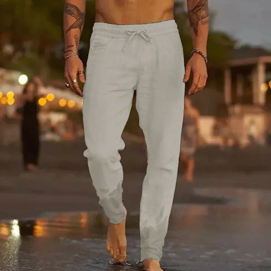 Winston - Relaxed Linen Beach Trousers