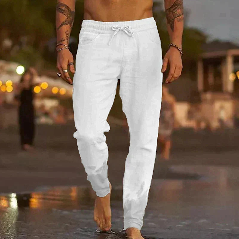 Winston - Relaxed Linen Beach Trousers