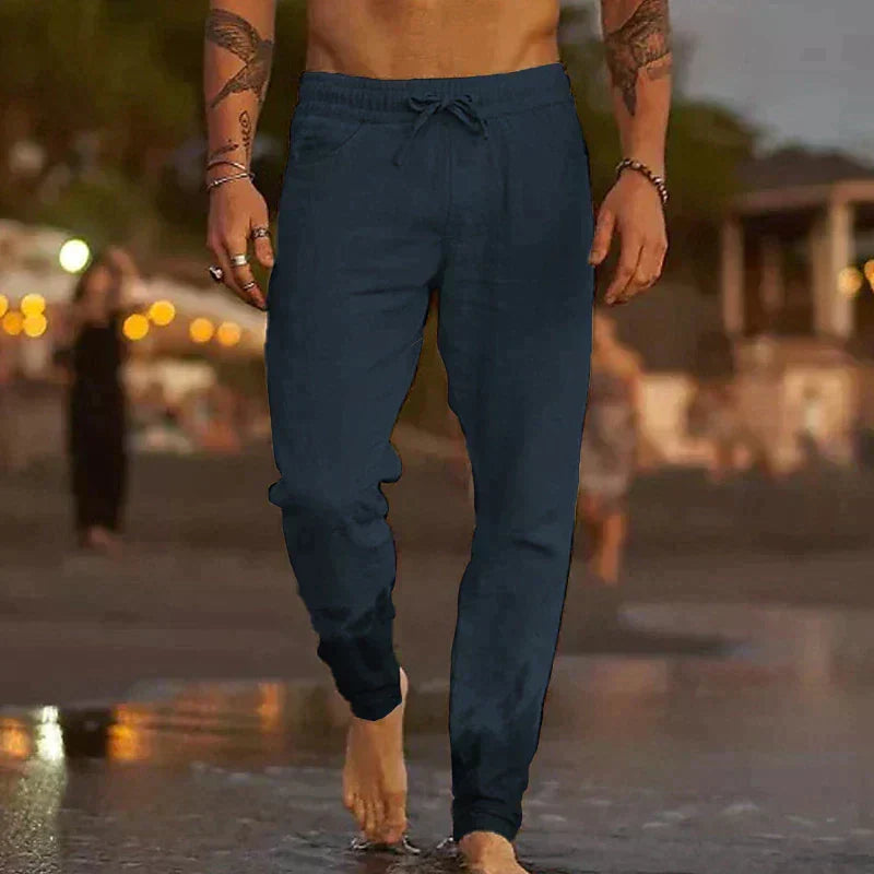 Winston - Relaxed Linen Beach Trousers
