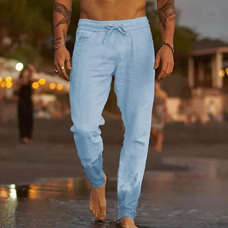 Winston - Relaxed Linen Beach Trousers