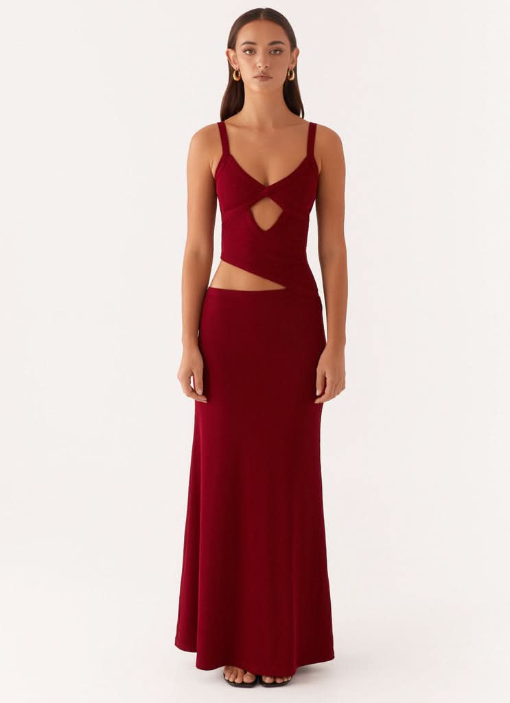 Jocelyn Maxi Dress Burgundy