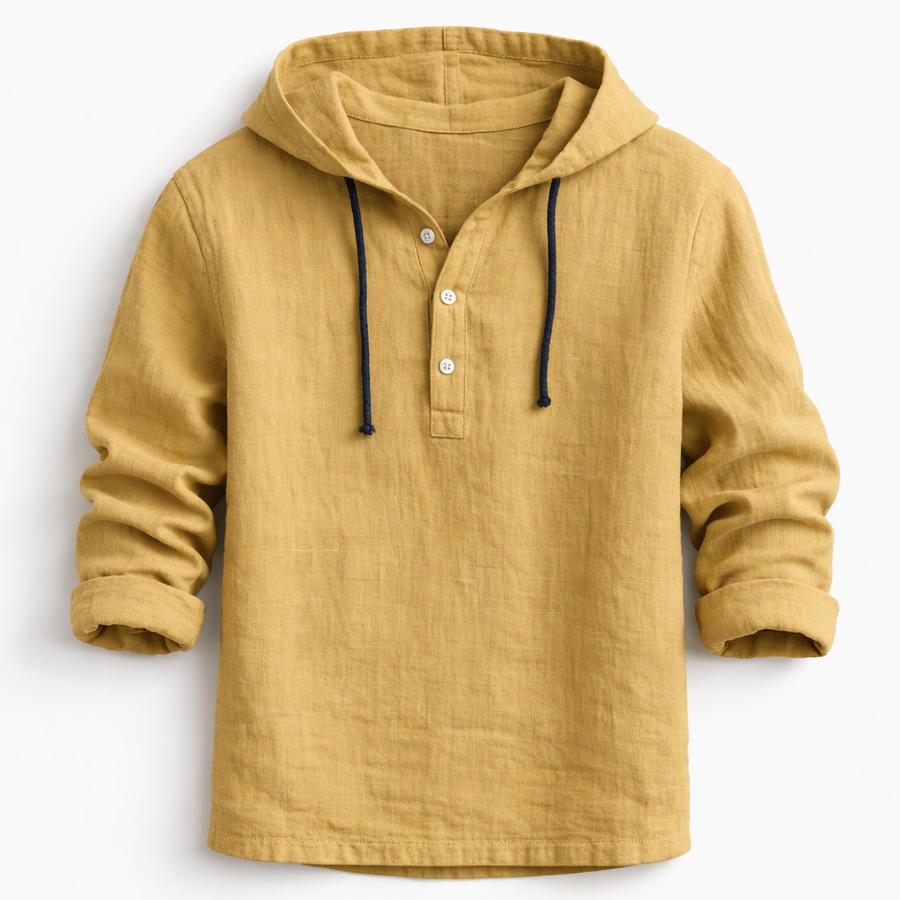 Hamish - Dante Linen Hooded Shirt