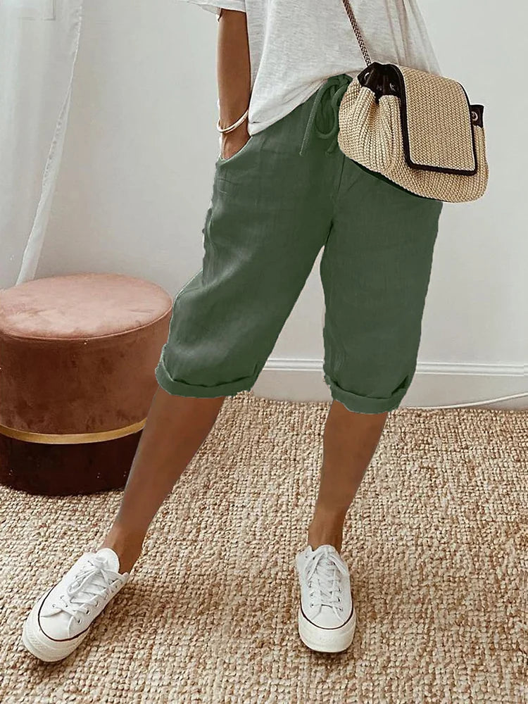 Calista – Cotton Linen Relaxed Shorts
