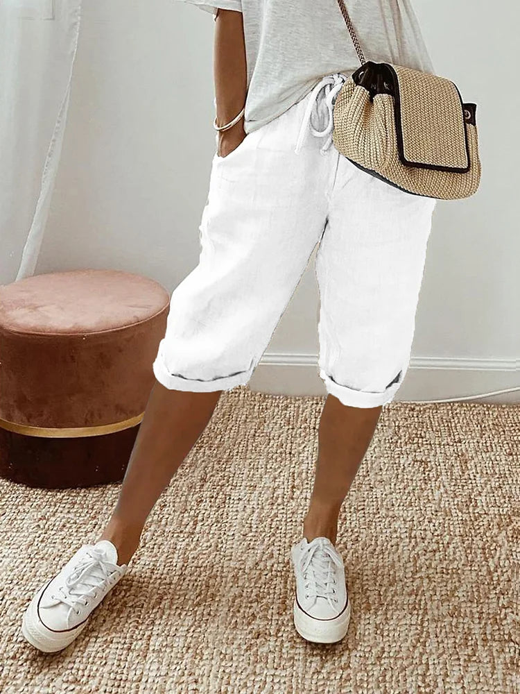 Calista – Cotton Linen Relaxed Shorts