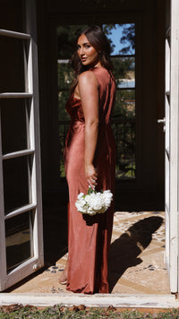 Lucia Maxi Dress - Rust