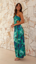 Lena Asymmetric Floral Maxi Dress