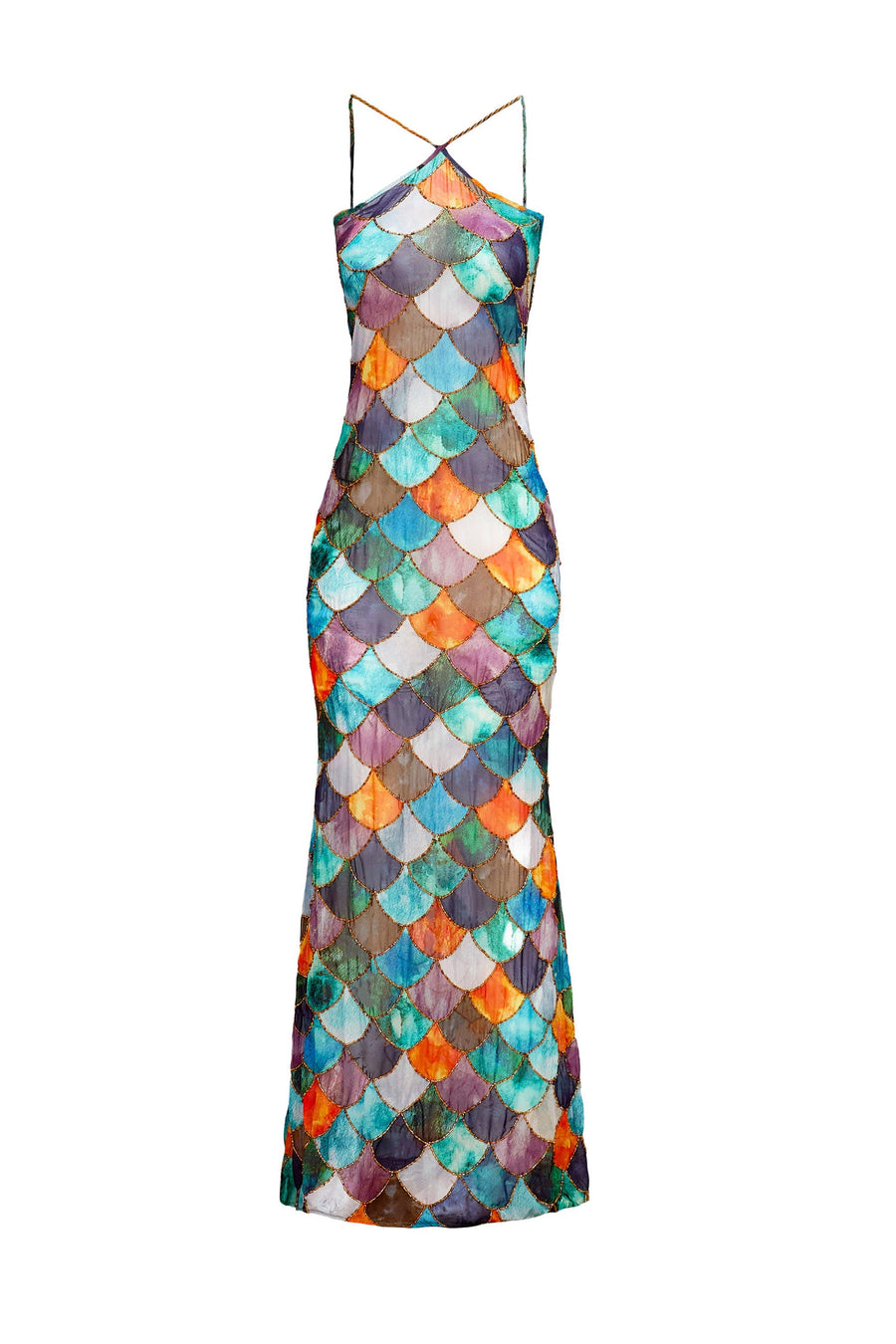 Mami Beaded Halter Neck Maxi