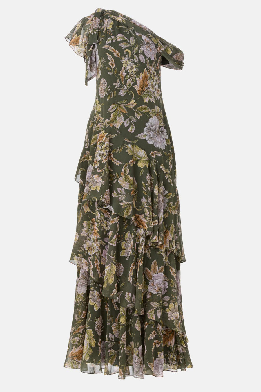 Kanerite Asymmetric Floral Gown