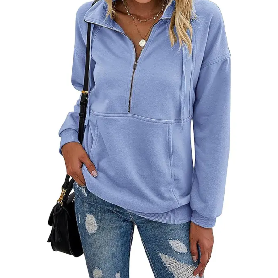 Winona - Relaxed Half Zip Fleece Sweatshirt