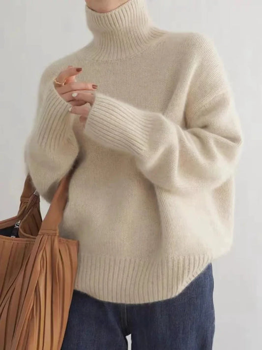 Aria™ - Turtleneck Sweater – Beige