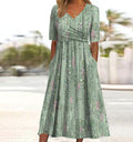 Audrey | Womens Boho Floral A Line Midi Dress
