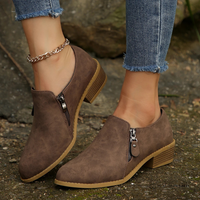 Bronte | Orthopedic Zip-Up Ankle Boots Brown