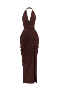 Minette Maxi Dress - Plum Brown
