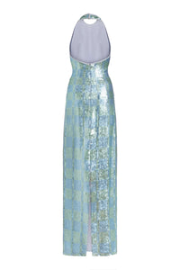 Nerine Gingham Sequin Gown