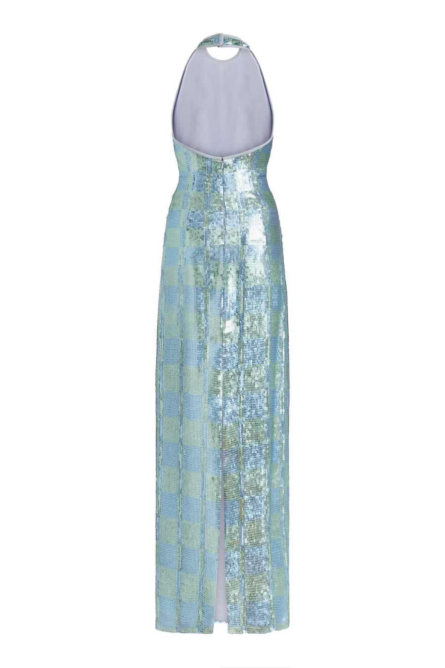 Nerine Gingham Sequin Gown