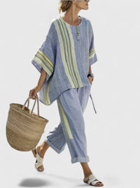 Rosavina | Comfortable Two-Piece Set Blue