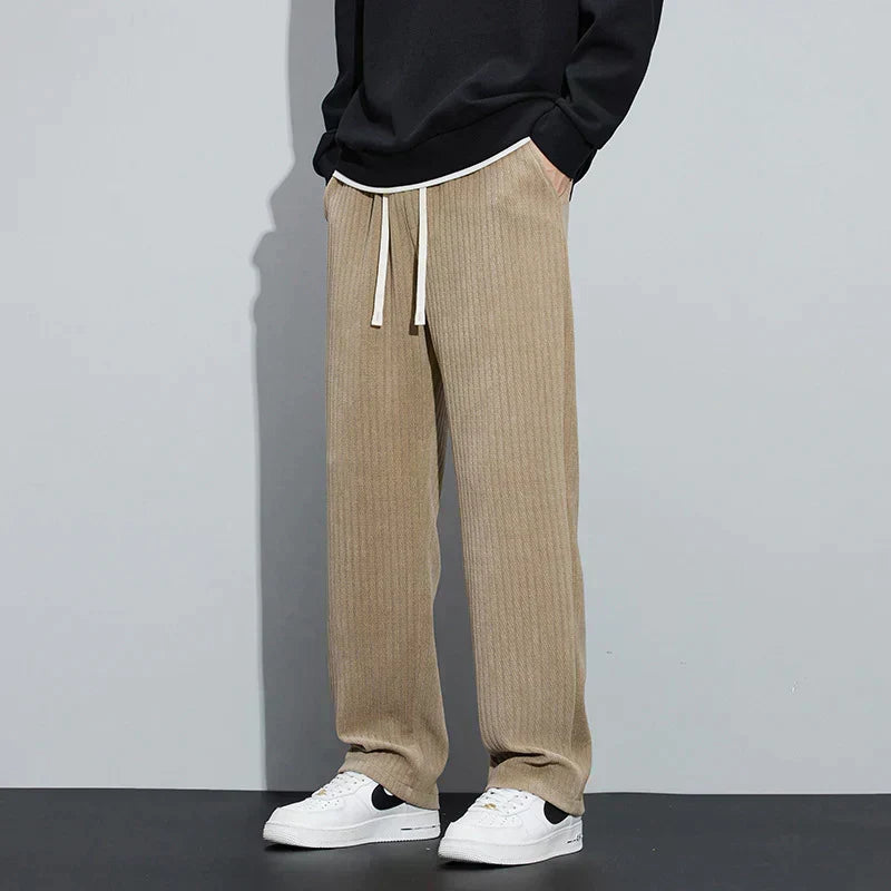 Ryan | Roman Velvet Pants. Nude