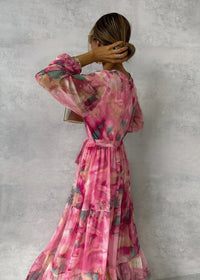 Hannah - Wrap Dress with Floral Print