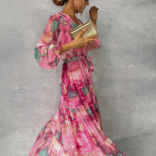 Hannah - Wrap Dress with Floral Print