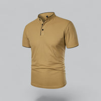 Alastair - Collarless Polo Shirt