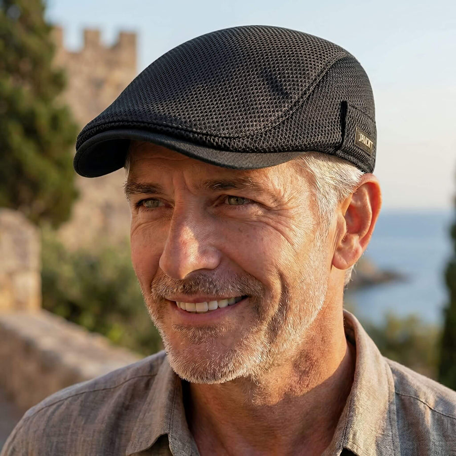 Grayson - Breathable Mesh Flat Cap