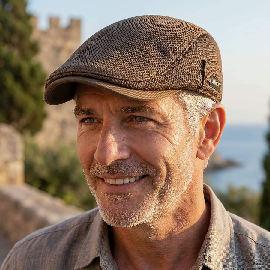 Grayson - Breathable Mesh Flat Cap