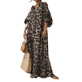Wilda - Boho Puff Sleeve Leopard Maxi Dress