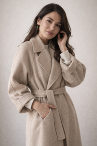 Hayley - Elegant Belted Long Coat