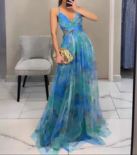 Fiora - Floral Chiffon Maxi Dress