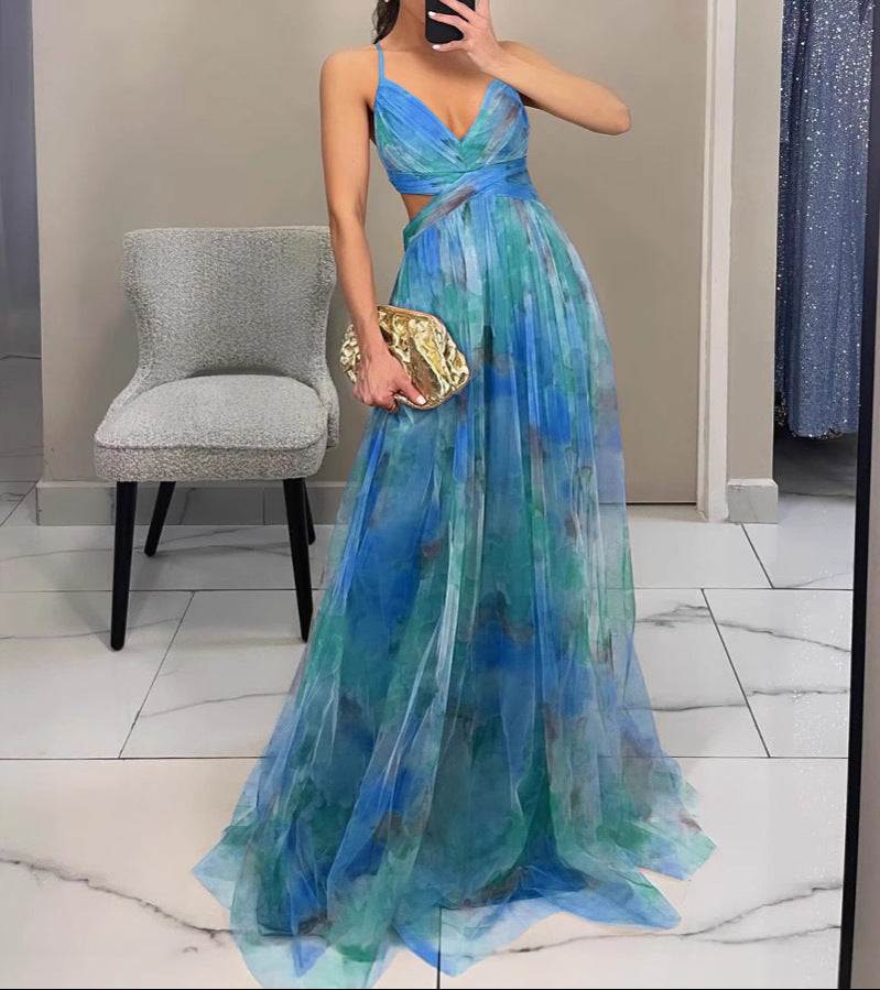 Fiora - Floral Chiffon Maxi Dress