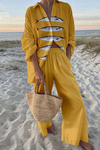 Ruby – Linen Shirt & Trousers Set