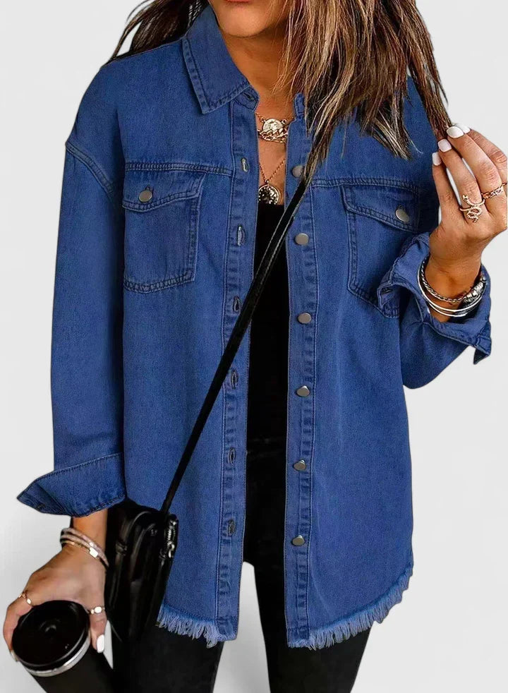 Novalyssa | Comfortable Jacket Dark Blue