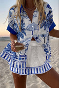 Mia – Linen Shirt & Shorts Set