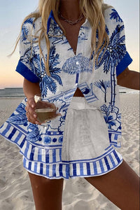 Mia – Linen Shirt & Shorts Set
