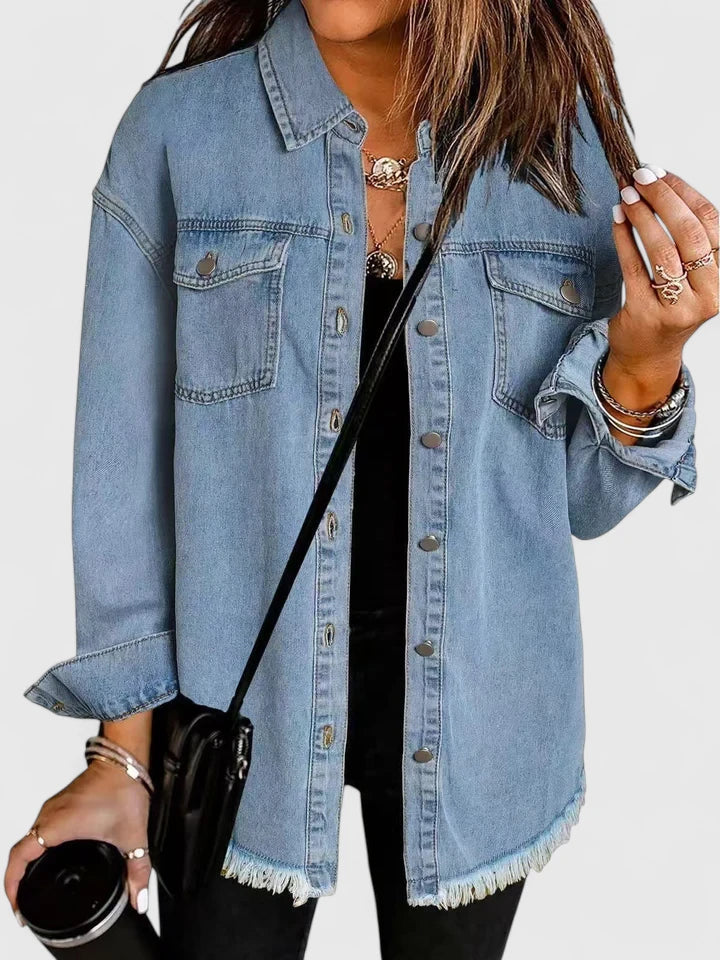 Novalyssa | Comfortable Jacket Light Blue