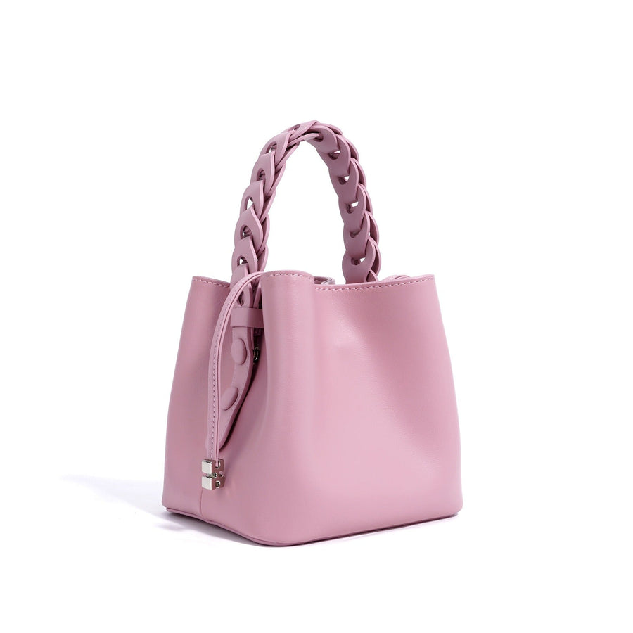 Leather-Effect Bag with Braided Handle - Camila