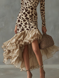 Ottilie – Leopard Print Midi Dress