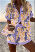 Delia – Linen Shirt & Shorts Set
