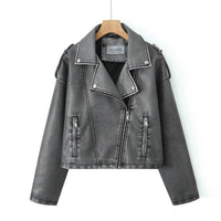 Selmira Cropped Straight-Cut Biker Jacket