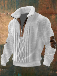 Shirt With High Collar And Lining White