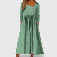 Cleomarie | Elegant Midi Dress Green