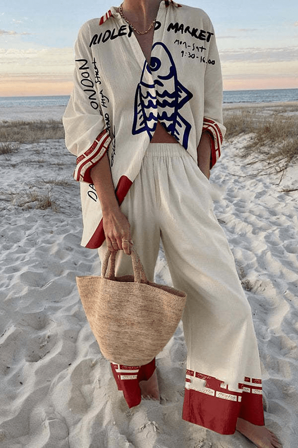 Iris – Linen Shirt & Trousers Set