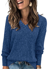 Barbara - V Neck Oversized Knit Sweater