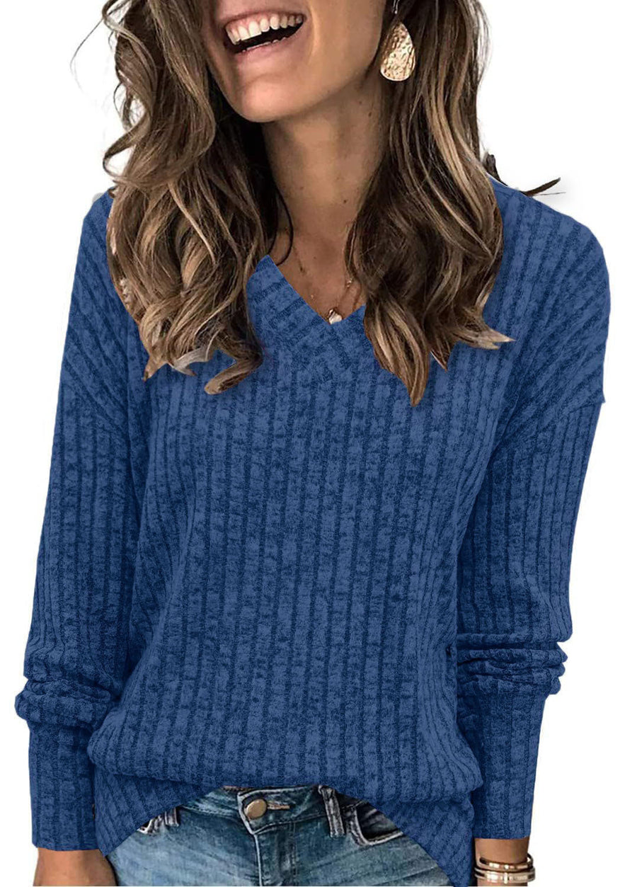 Barbara - V Neck Oversized Knit Sweater