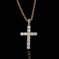 Faith™ | Gold Moissanite Cross Necklace