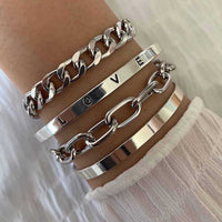 Elan Mercer Bracelet Set | White Gold