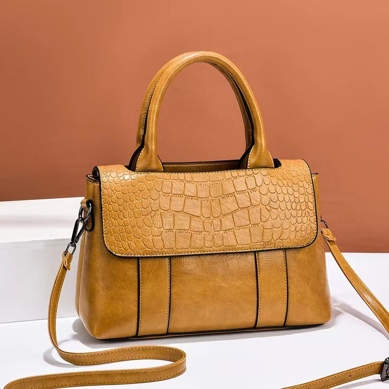 Embossed Leather-Effect Bag - Camila