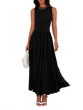Peony – Ruched High-Waisted Maxi Dress