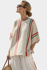Briony – Printed Boho Blouse and Comfortable Wide-Leg Trousers