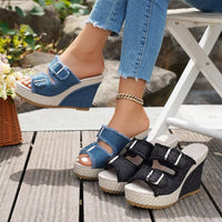 Amity - Fray Edge Wedge Sandals